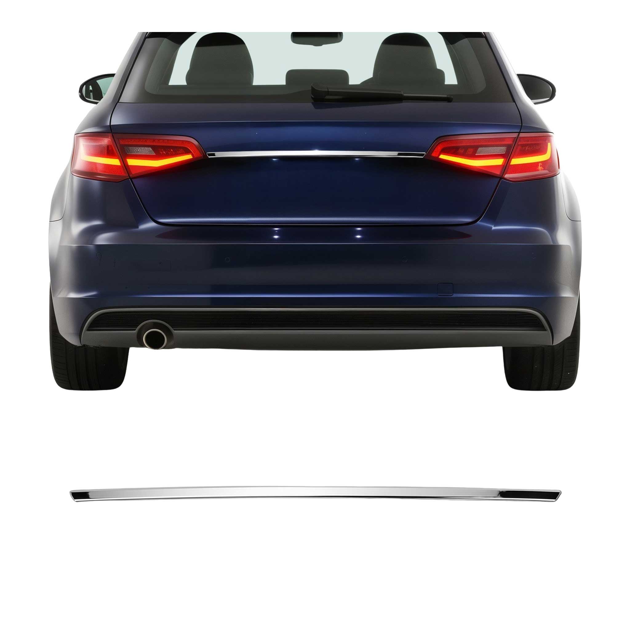 Kofferraumleiste Heckleiste für Audi A3 A3 Sportback 2012-2020 Edelstahl Chrom