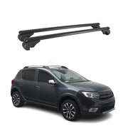 Dachträger für Dacia Sandero Stepway 2012-2024 Gepäckträger Aluminium Schwarz 2x