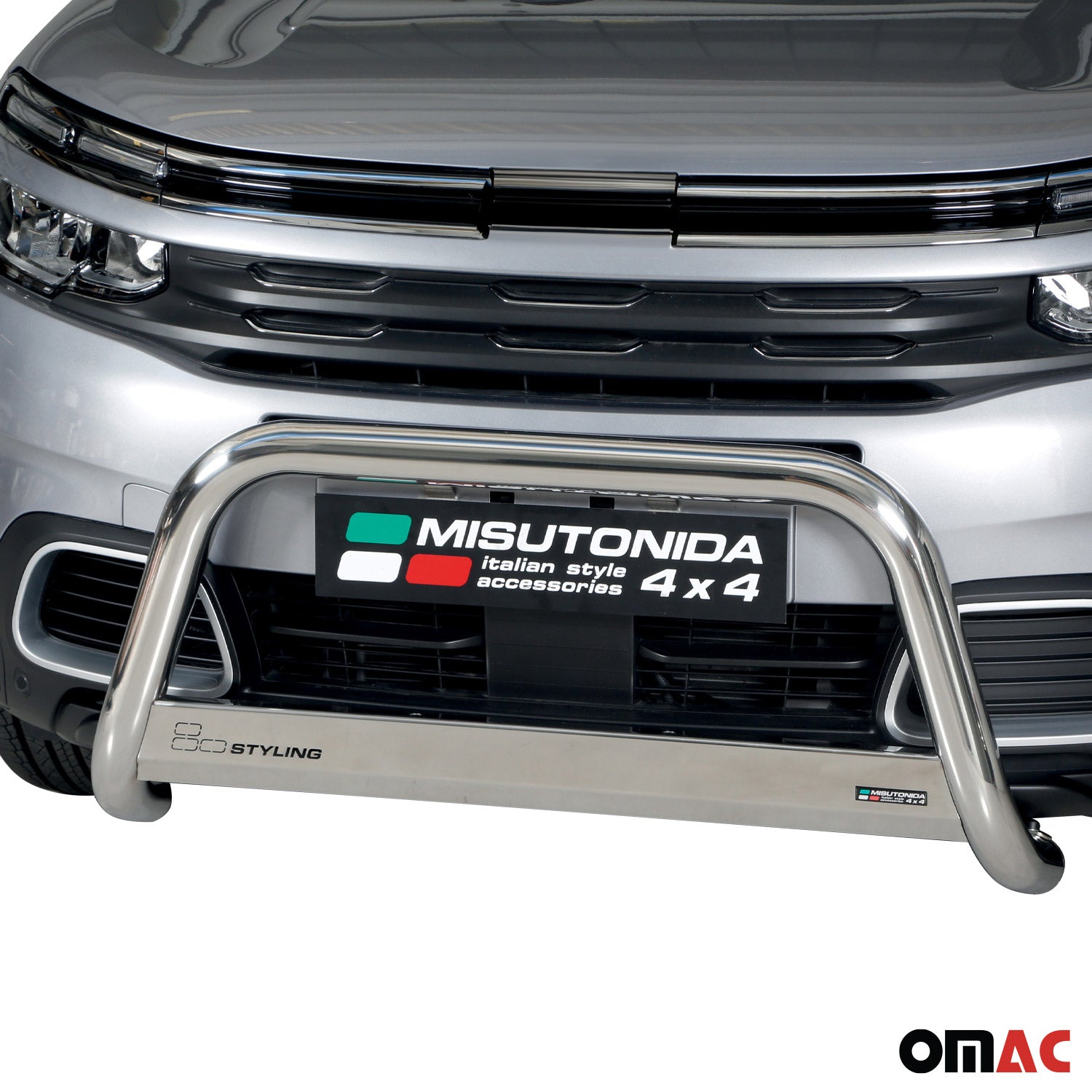 Frontbügel Frontschutzbügel für Citroen C5 Aircross 2018-2022 ø63mm Stahl Silber