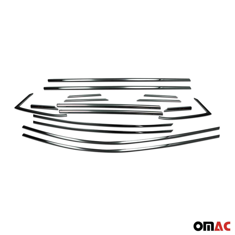 Fensterleisten Zierleisten für Opel Astra K Schrägheck Edelstahl Dunkel 16tlg