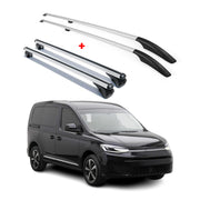 Dachreling + Dachträger SET für VW Caddy 2020-2026 Kurzer Aluminium Silber 4tlg