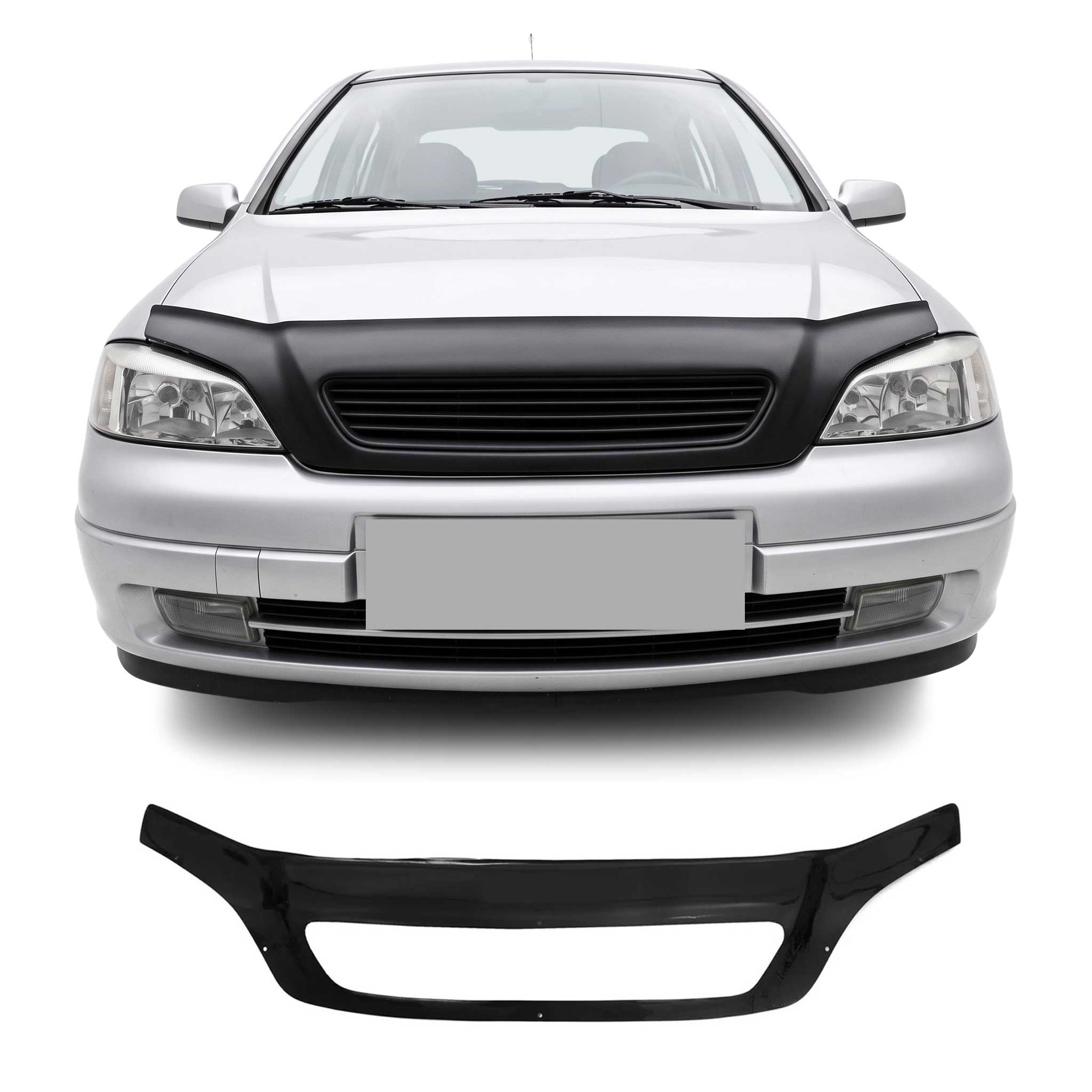Motorhaube Deflektor Steinschlagschutz für Opel Astra G 1998-2009 Schwarz Abs