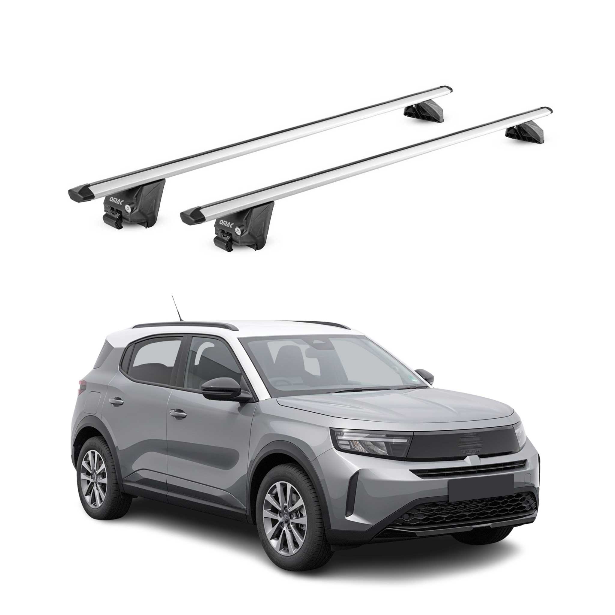 Dachträger für Opel Frontera 2024-2026 100kg Aluminium Silber 2x ABE