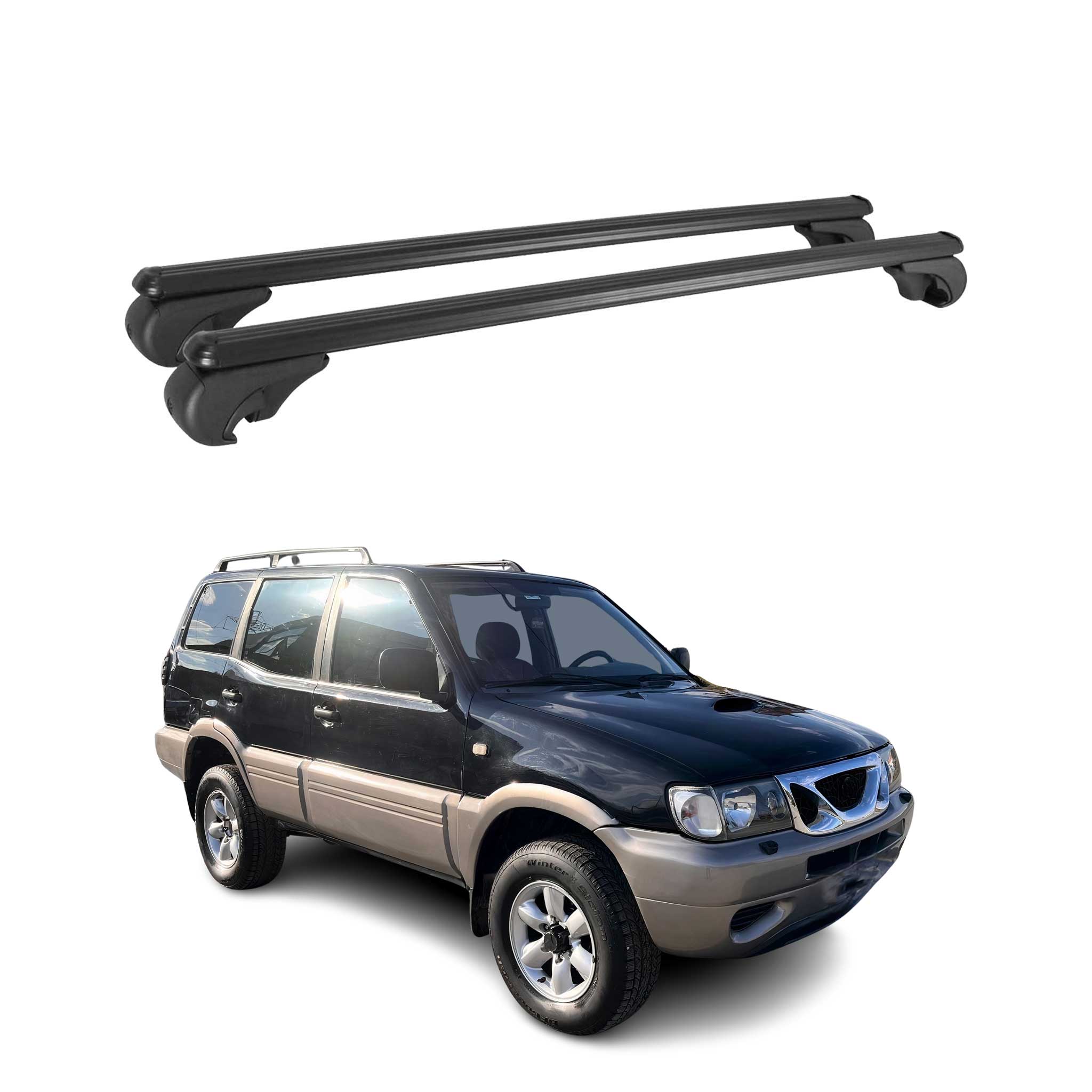 Dachträger für Nissan Terrano R20 1992-2007 Gepäckträger Grundträger Alu Schwarz