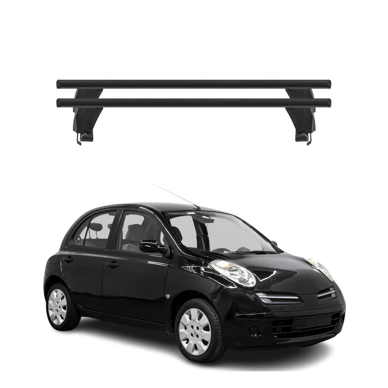 Menabo Dachträger Grundtäger für Nissan Micra 2002-2010 5tür 50kg Alu Schwarz 2x