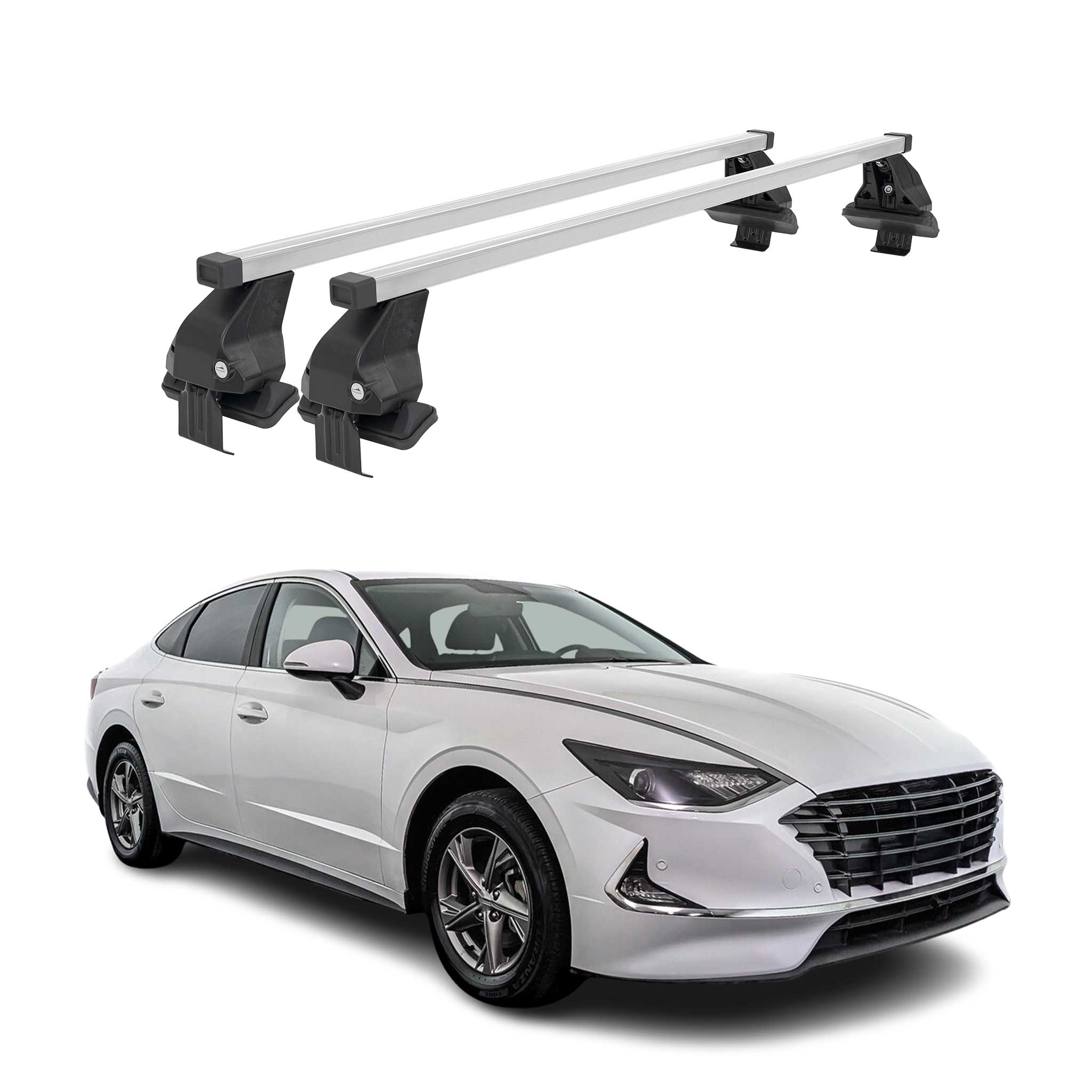 Menabo Dachträger Grundträger für Hyundai Sonata VIII 2020-2026 Stahl Grau 2tlg