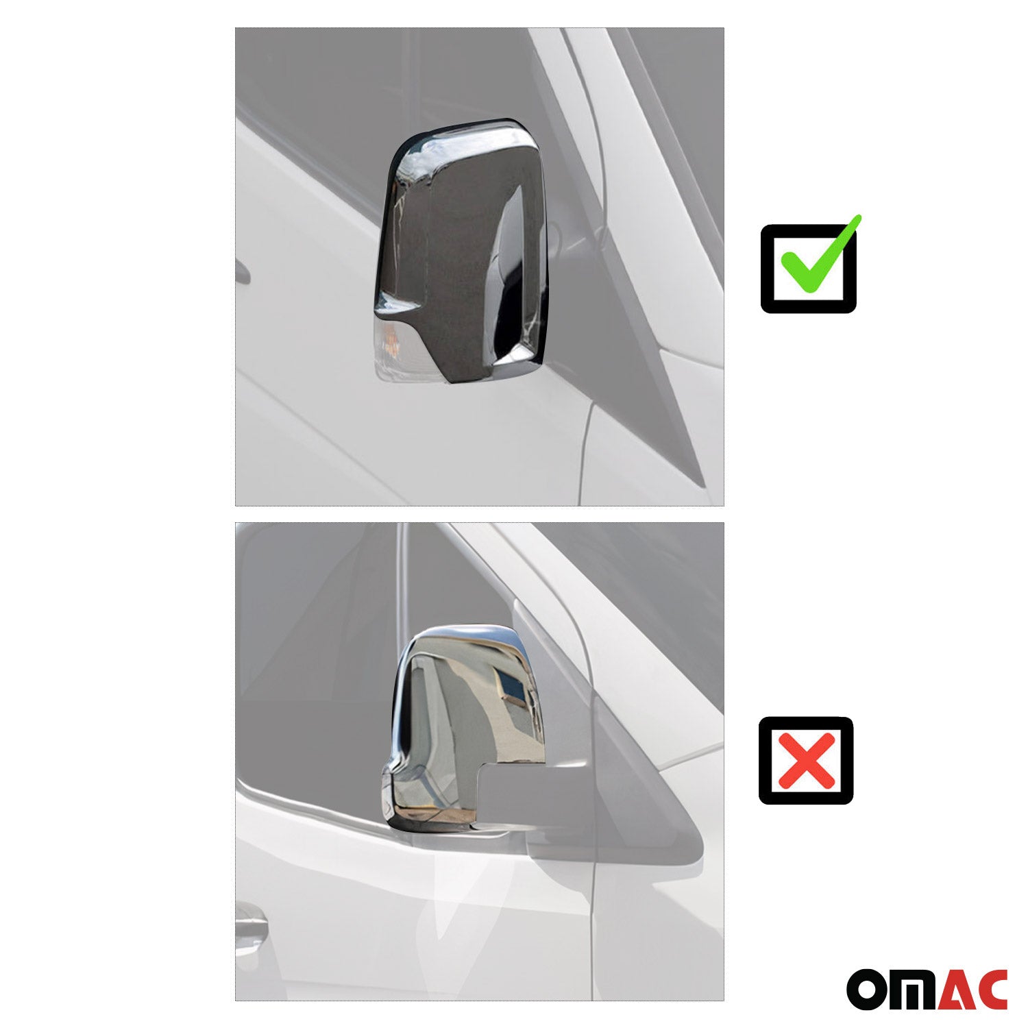 Spiegelkappen Spiegelabdeckung für VW Crafter 2006-2017 Chrom ABS Silber
