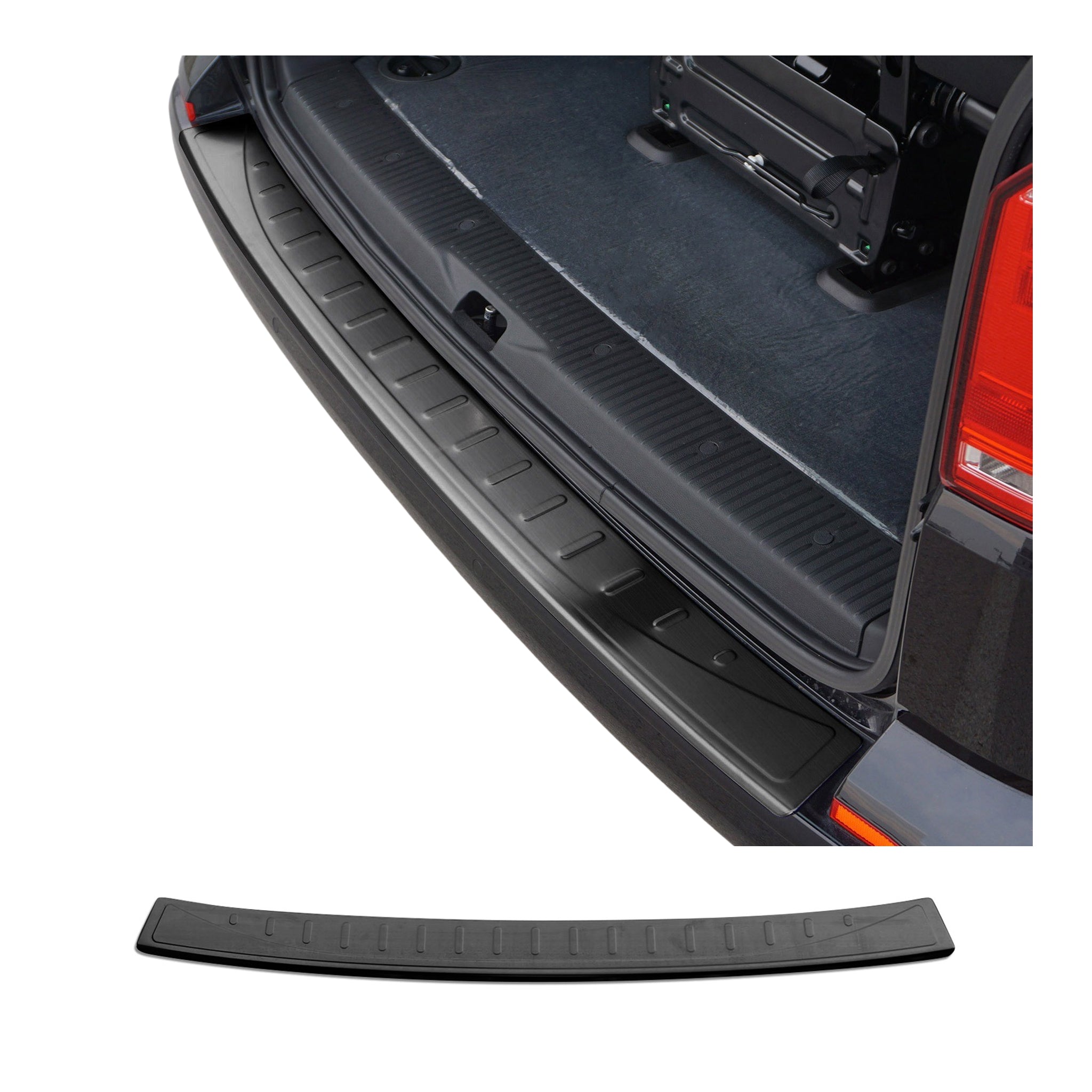 Ladekantenschutz für VW T6 Transporter 2015-2024 Heckklappe Gebürstet Dunkel