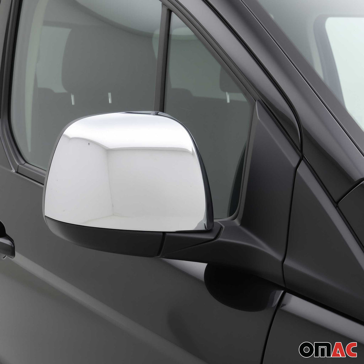 Spiegelkappen Spiegelabdeckung für Ford Connect 2014-19 Pre-FL Chrom ABS Silber