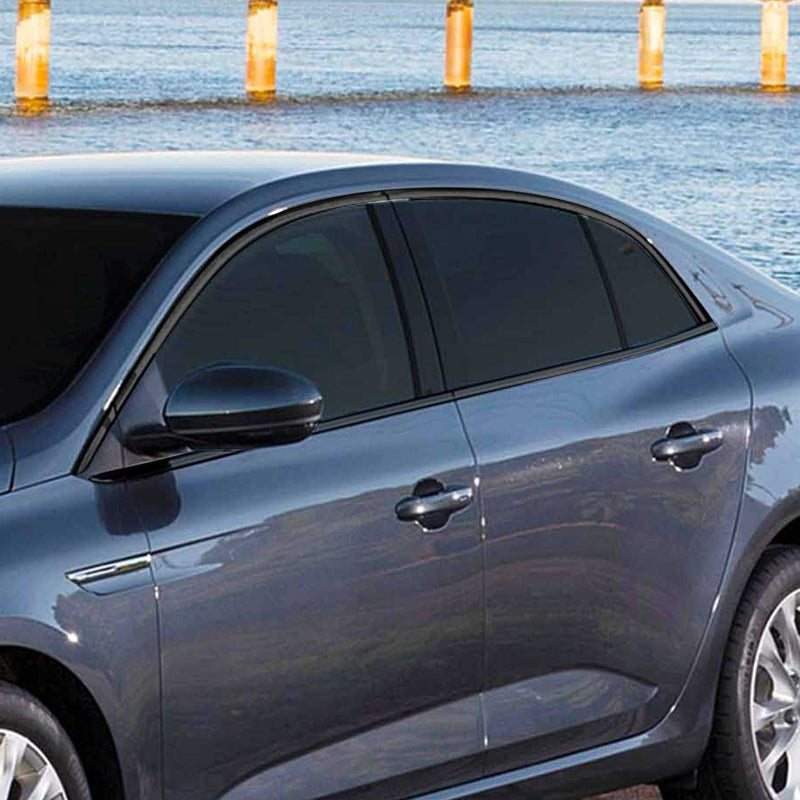 Fensterleisten Zierleisten für Renault Megane 2015-2020 Edelstahl Dunkel 12tlg