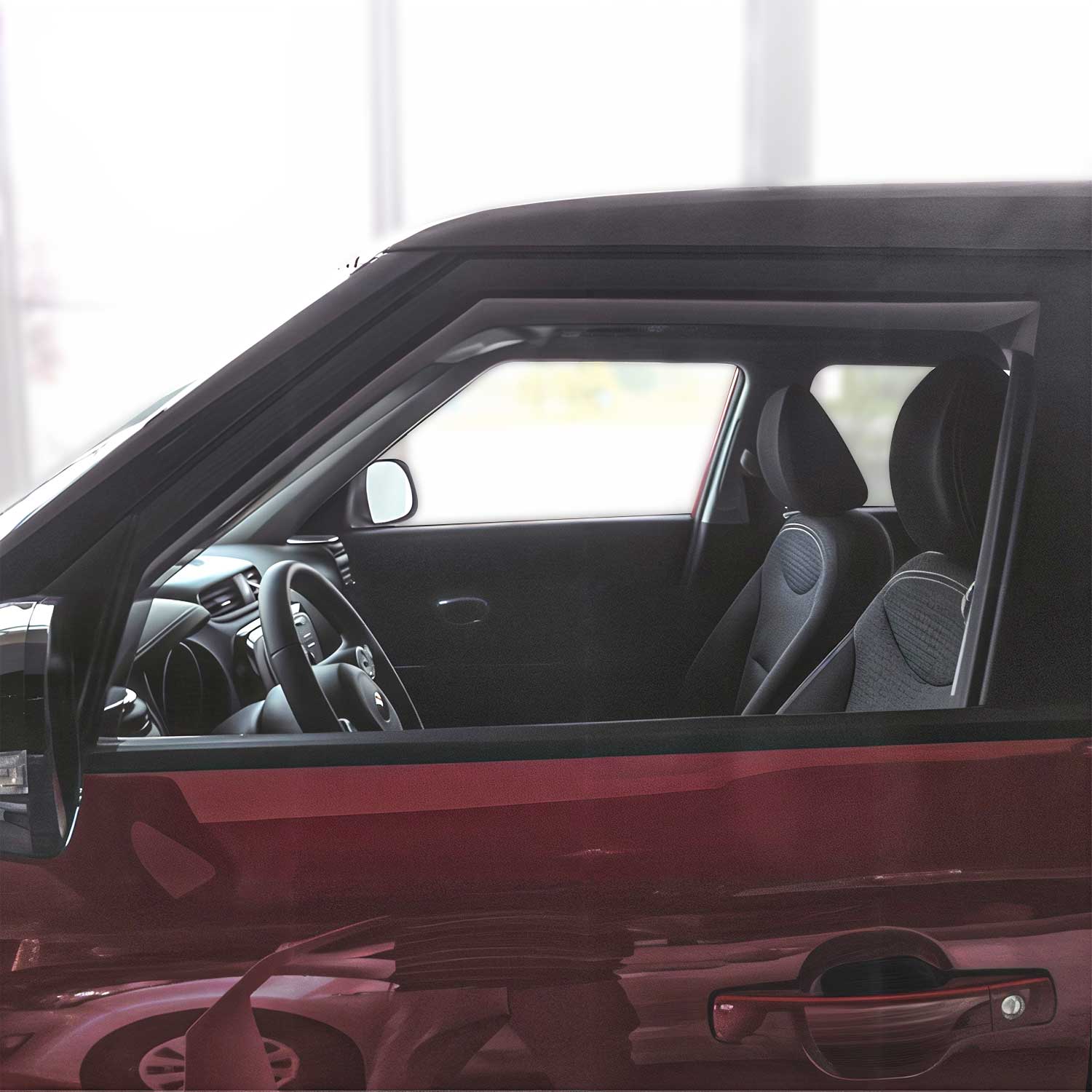 Windabweiser Regenabweiser für Kia Soul 2014-2019 Dunkel Acryl 2tlg