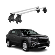 Menabo Dachträger für Suzuki SX4 S-Cross mk2 2016-2021 FL 50kg Stahl Silber 2x