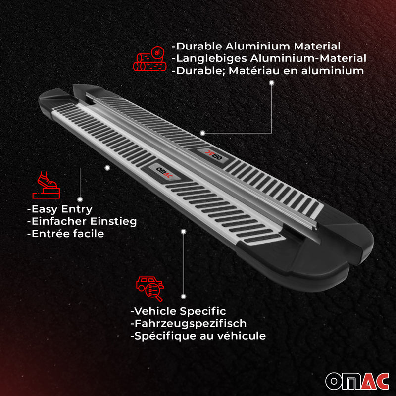 Trittbretter Seitenbretter Seitenschweller für Toyota RAV4 2013-2018 Alu Schwarz