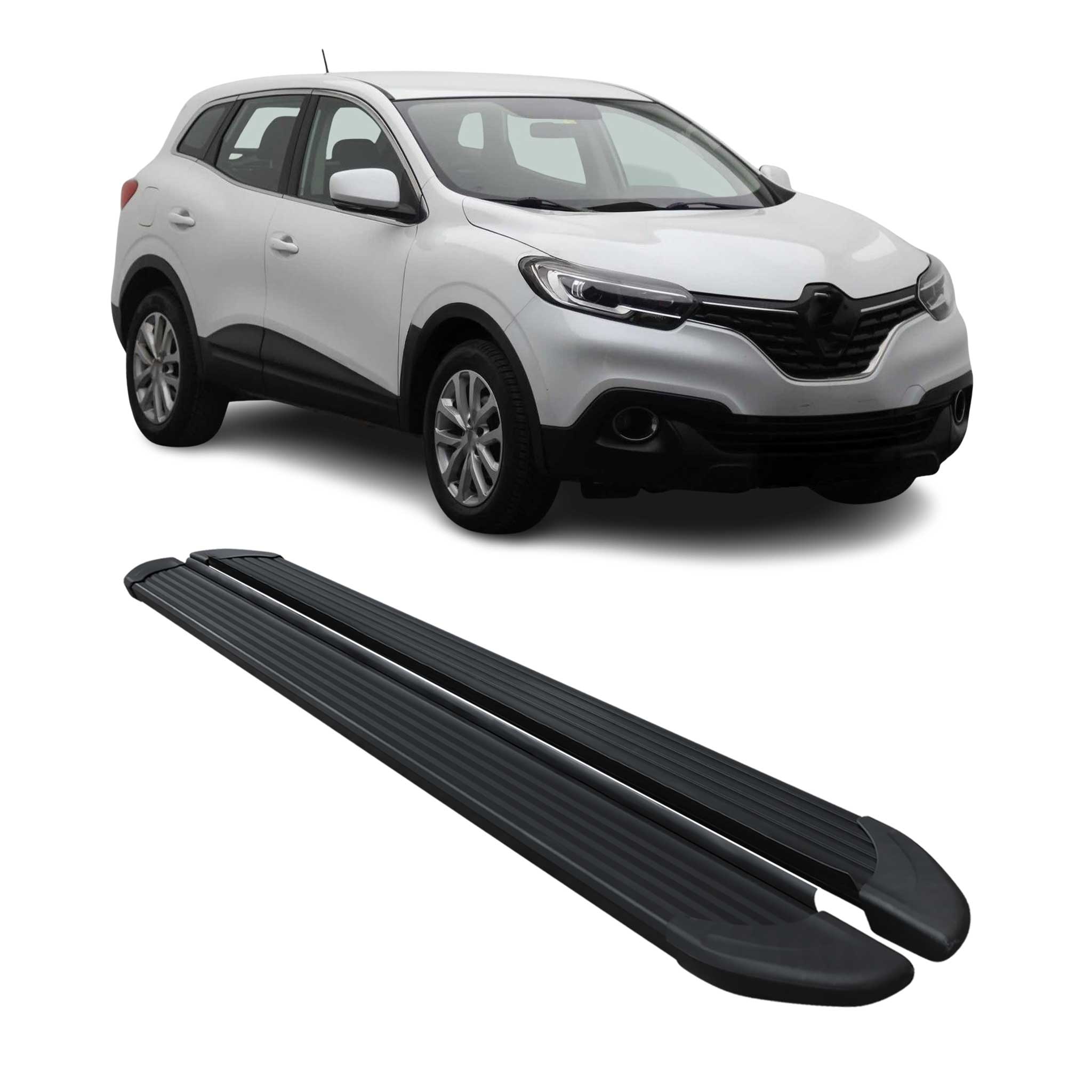Seitenschweller Trittbretter Schweller für Renault Kadjar 2015-2022 Alu Schwarz