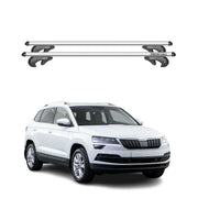 Menabo Dachträger Grundtäger für Skoda Karoq 2017-2026 90kg Alu Silber 2 tlg