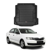 OMAC Gummi Kofferraumwanne für Skoda Rapid 2012-2019 TPE Laderaumwanne Schwarz