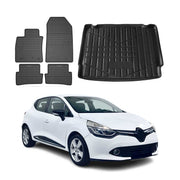 Fußmatten & Kofferraumwanne Set für Renault Clio Kombi 2012-2018 Obere Gummi 5x