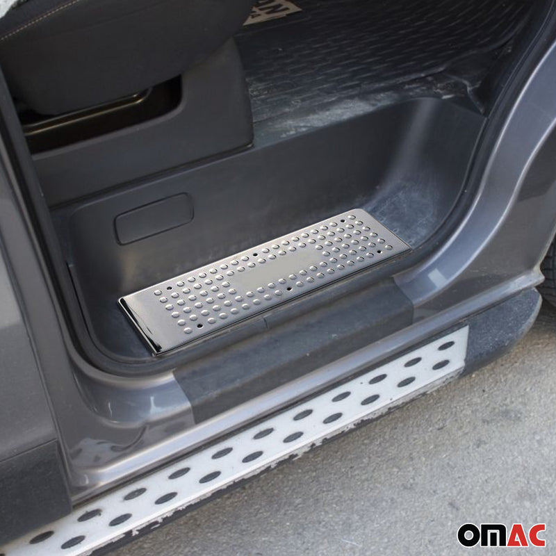 Door sill trims for Opel Vivaro 2014-2024 stainless steel silver 3 pieces