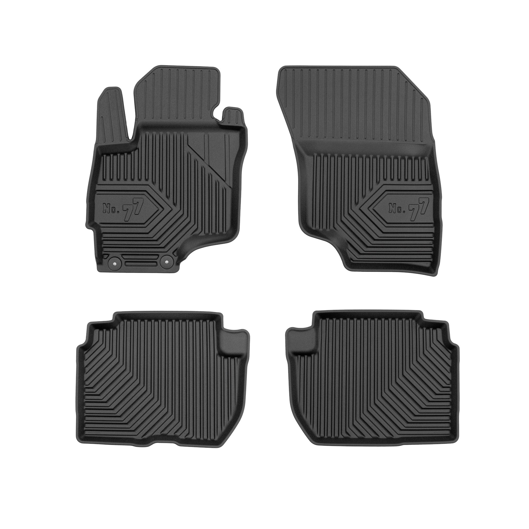 Fußmatten Gummimatten für Mitsubishi Outlander III 2012-2022 PHEV Schwarz 4 tlg