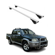 Dachträger Grundtäger für Mitsubishi L200 1996-2005 75kg Metall Silber 2 tlg