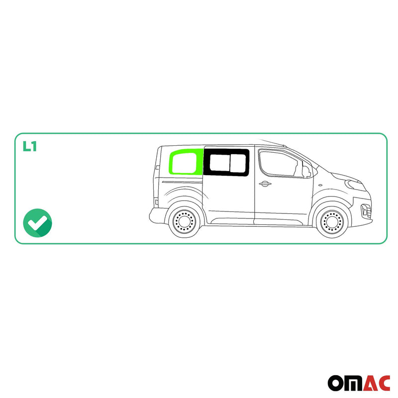 Seitenfenster Sicherheitsglas für Toyota Proace 2017-2024 Schwarz Rechts L1