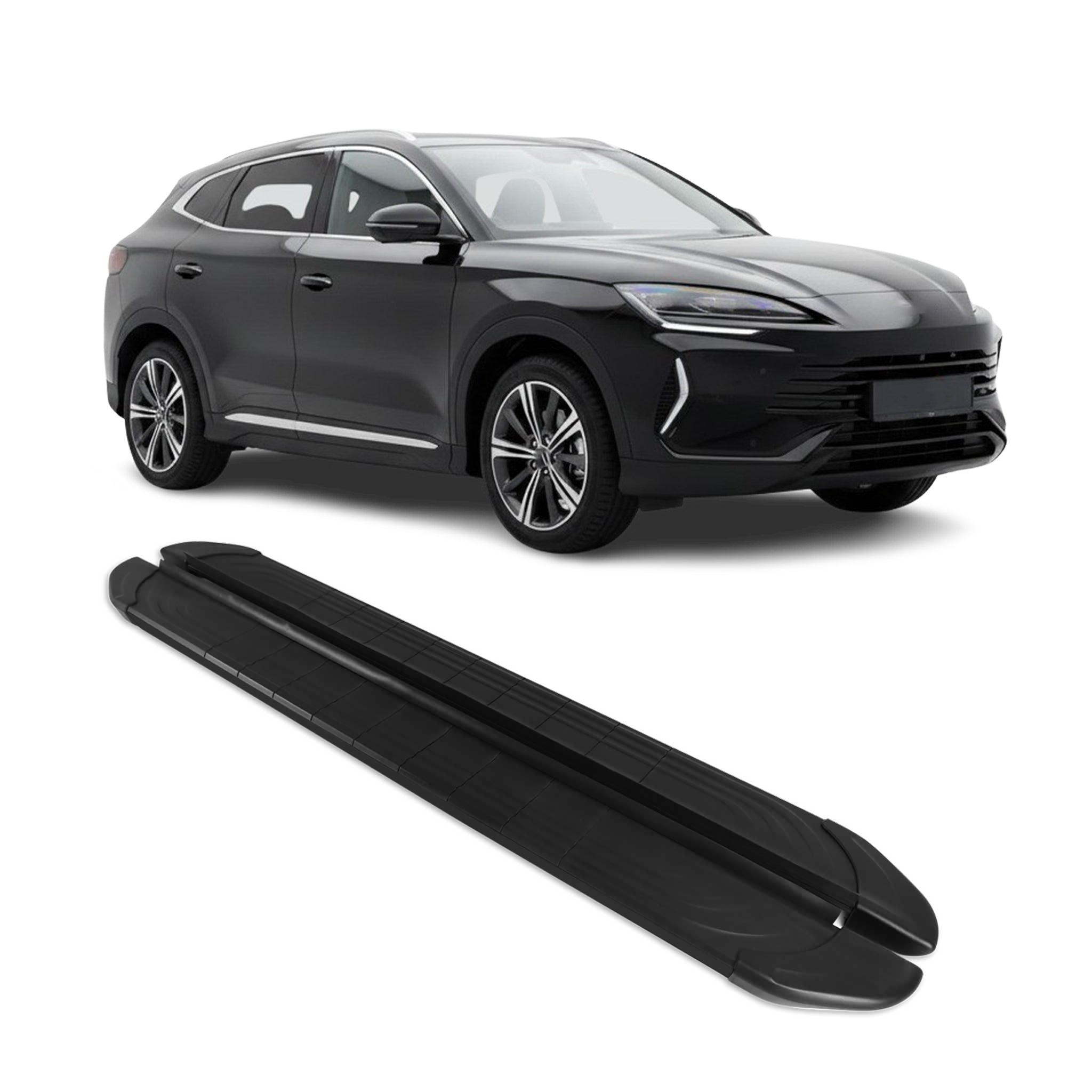Trittbretter Seitenbretter für BYD Seal U SUV 2024-2026 Aluminium Schwarz 2x