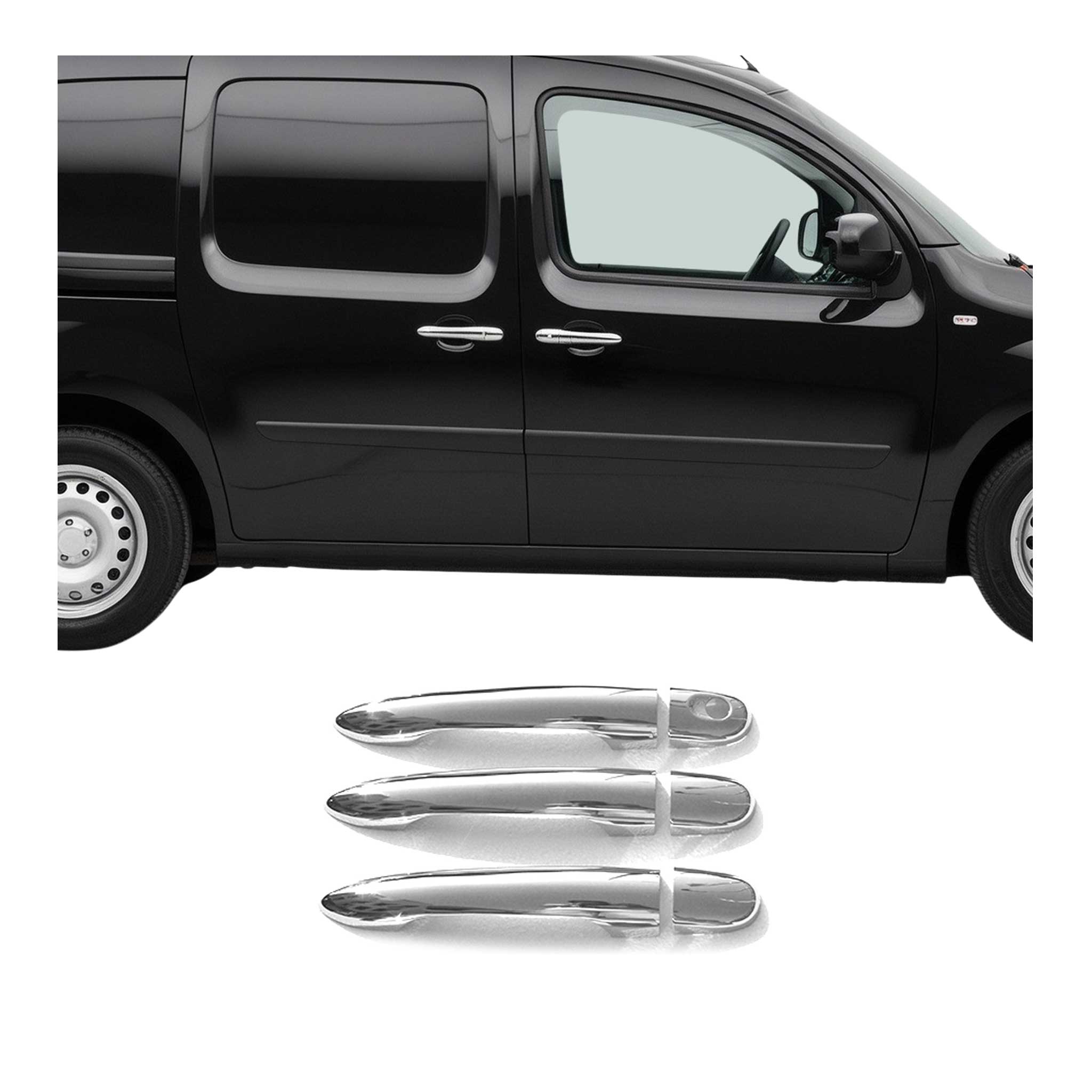 Chrom Türgriff Blende für Mercedes Citan 2012-2021 3-Tür Edelstahl 6tlg