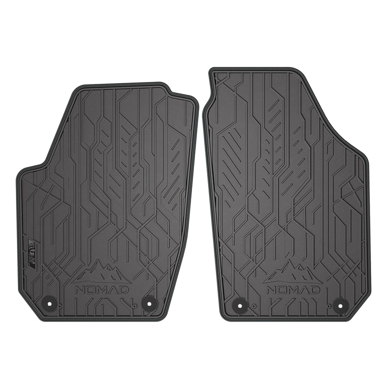 Fußmatten Gummimatten Automatten für Skoda Fabia II 2006-2014 Schwarz Grau 2tlg