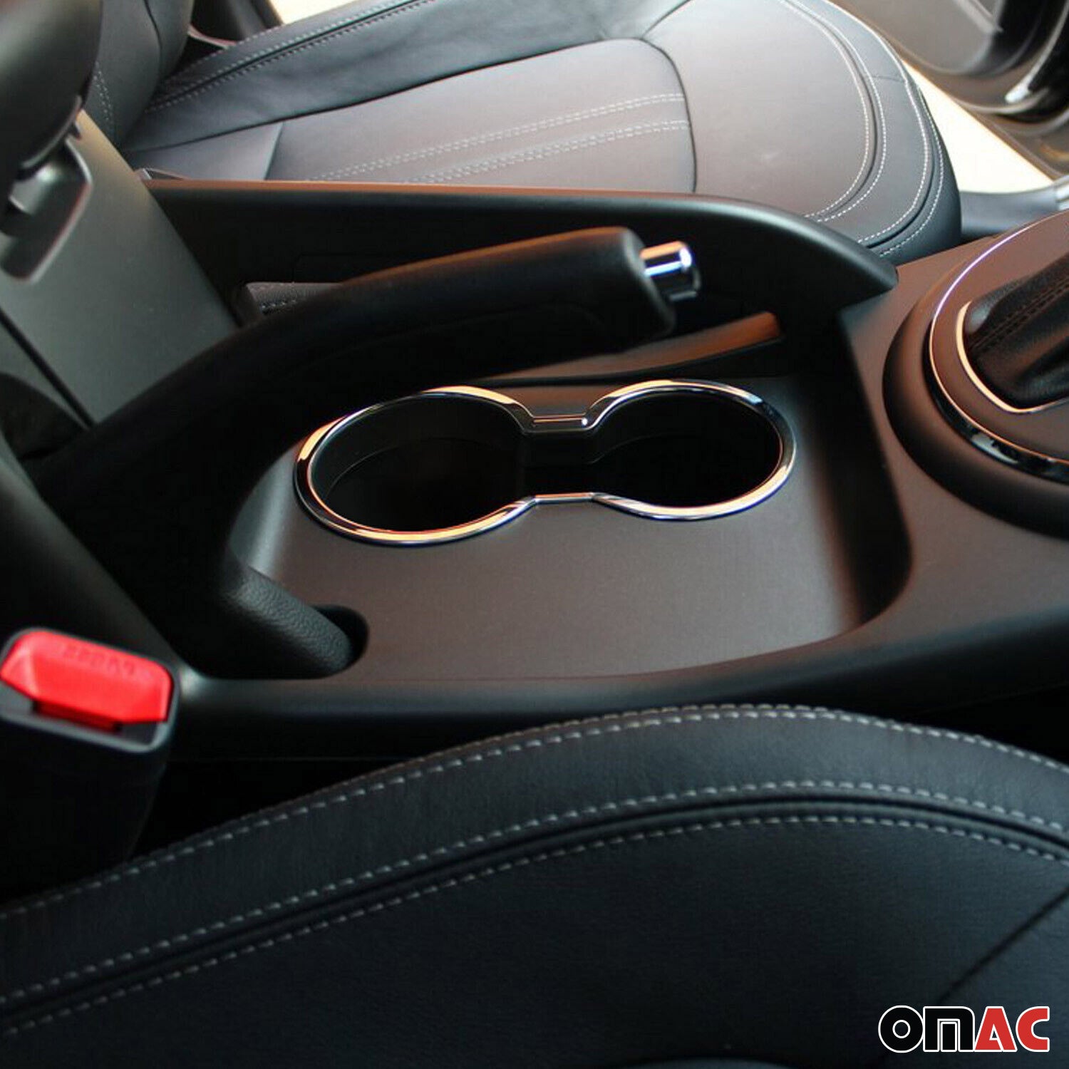 Getränkehalter Rahmen Cupholder für Kia Sportage 2010-2015 Edelstahl Chrom 1tlg