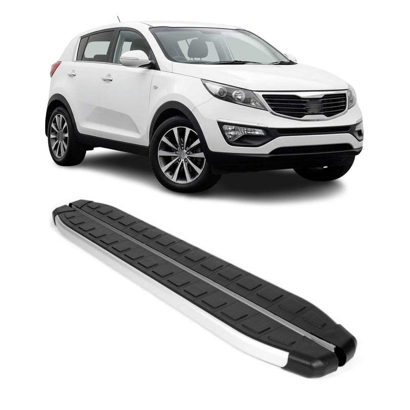 Schweller Seitenbretter Trittbretter für Kia Sportage 3 2010-2015 Alu Schwarz
