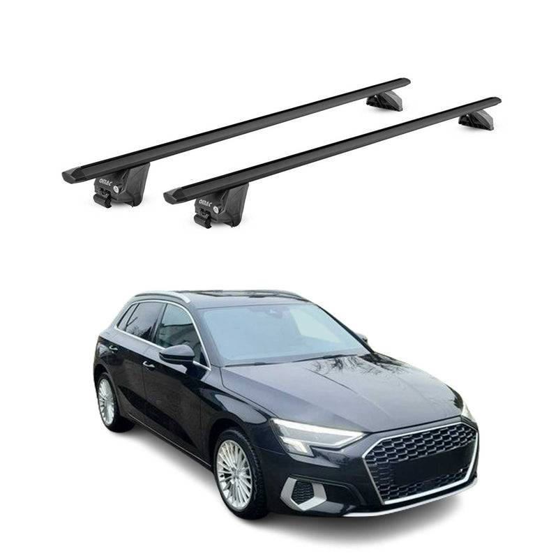 Dachträger Grundtäger für Audi A3 Sportback 8Y 2020-2025 100kg Alu Schwarz ABE