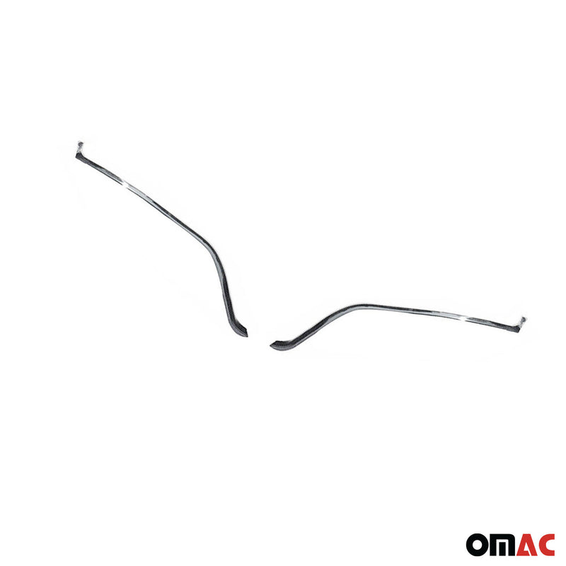 Kühlergrill Leisten Grillleisten für Renault Clio 2012-2019 Edelstahl Silber 2x