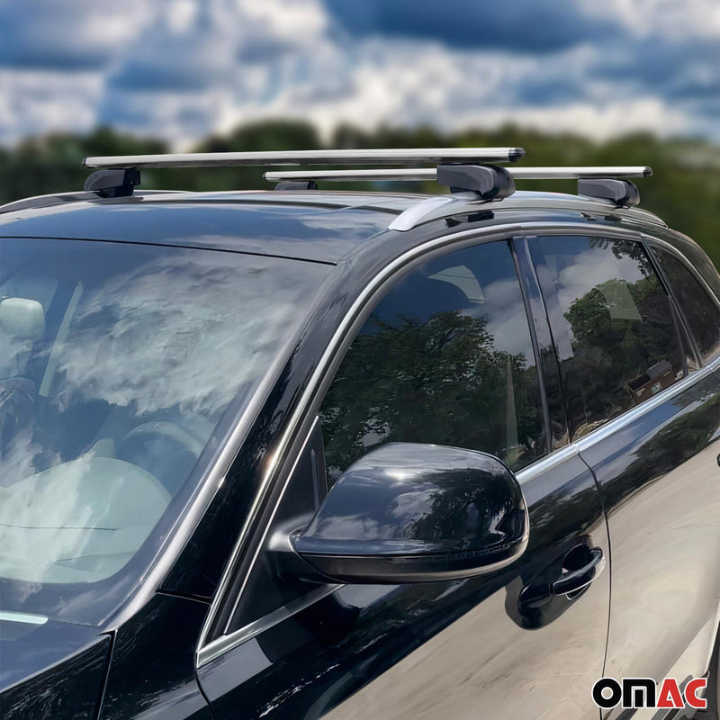 Roof rack luggage rack for Ssangyong Tivoli 2015-2023 TÜV ABE aluminum gray 2x
