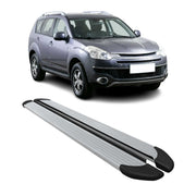 Trittbretter Seitenschweller für Citroën C-Crosser 2007-2013 Alu Grau 2 tlg