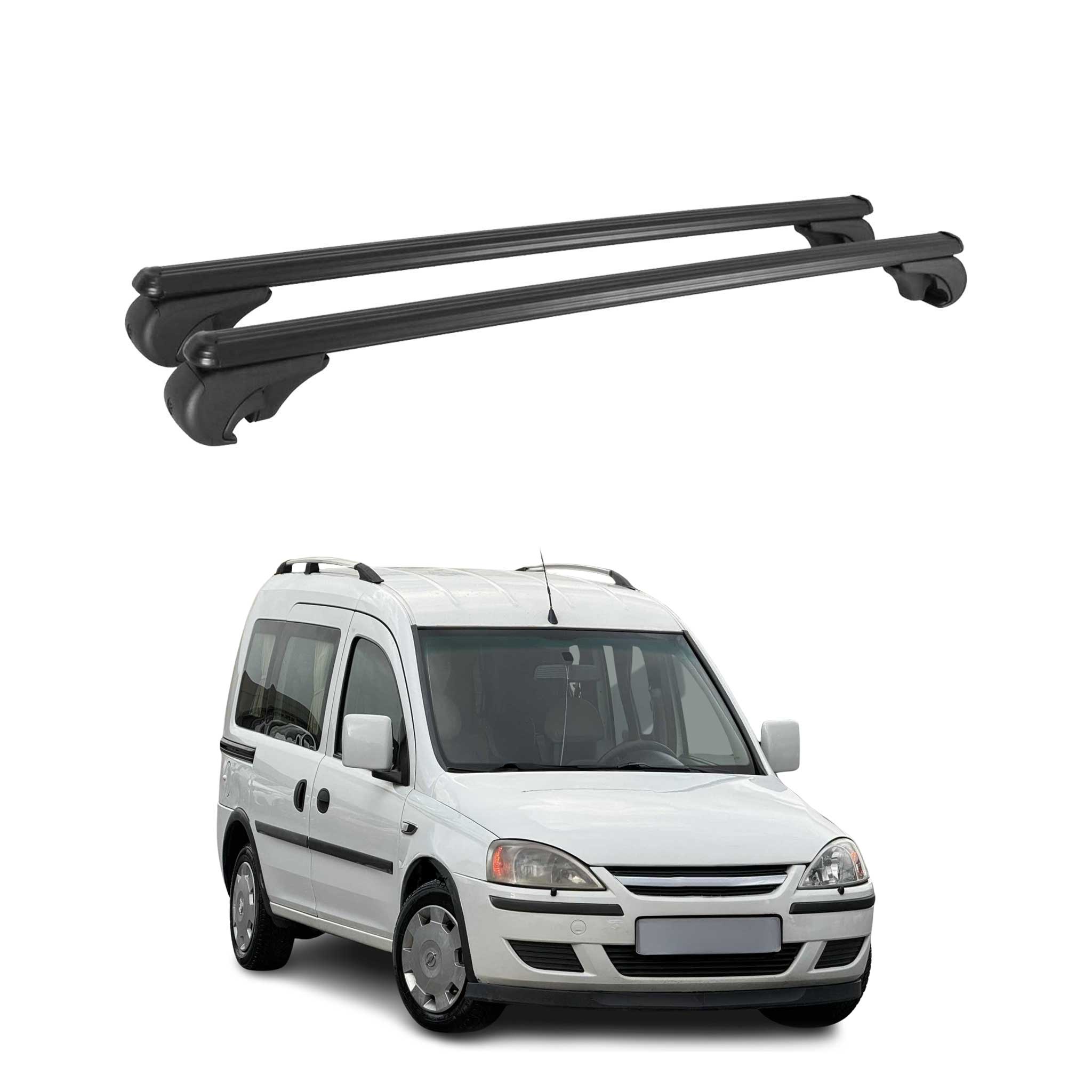Dachträger für Opel Combo C 2001-2011 Gepäckträger Grundträger Alu Schwarz 2x