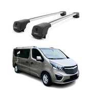 Dachträger Grundträger für Opel Vivaro B 2014-2019 Aluminium 75kg Grau 2tlg