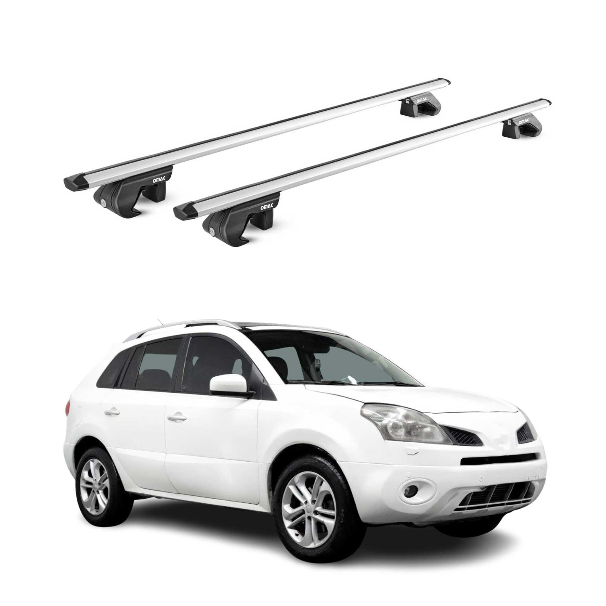 Dachträger Grundtäger für Renault Koleos mk1 2008-2016 5 tür 90kg Alu Silber ABE