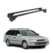Dachträger Grundträger für Toyota Corolla mk7 Kombi 1992-1997 TÜV Alu Schwarz 2x