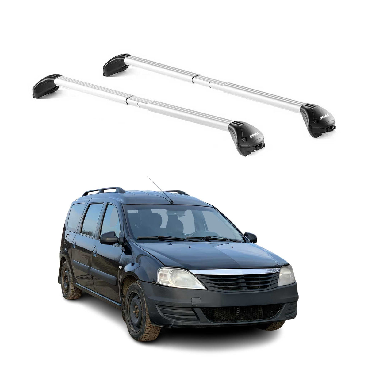 Dachträger Grundtäger für Dacia Logan Kombi 2007-2013 5 tür 100kg Alu Silber ABE