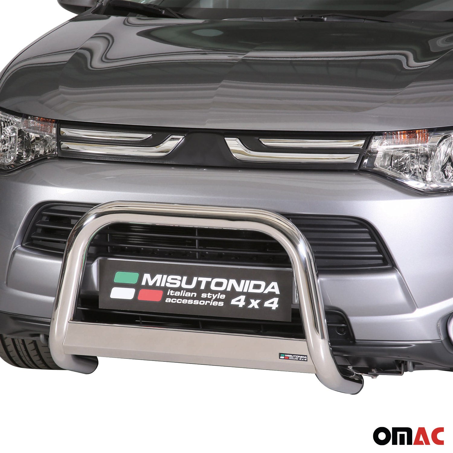 Frontbügel Frontschutzbügel für Mitsubishi Outlander 2013-2015 ø63 Stahl Silber