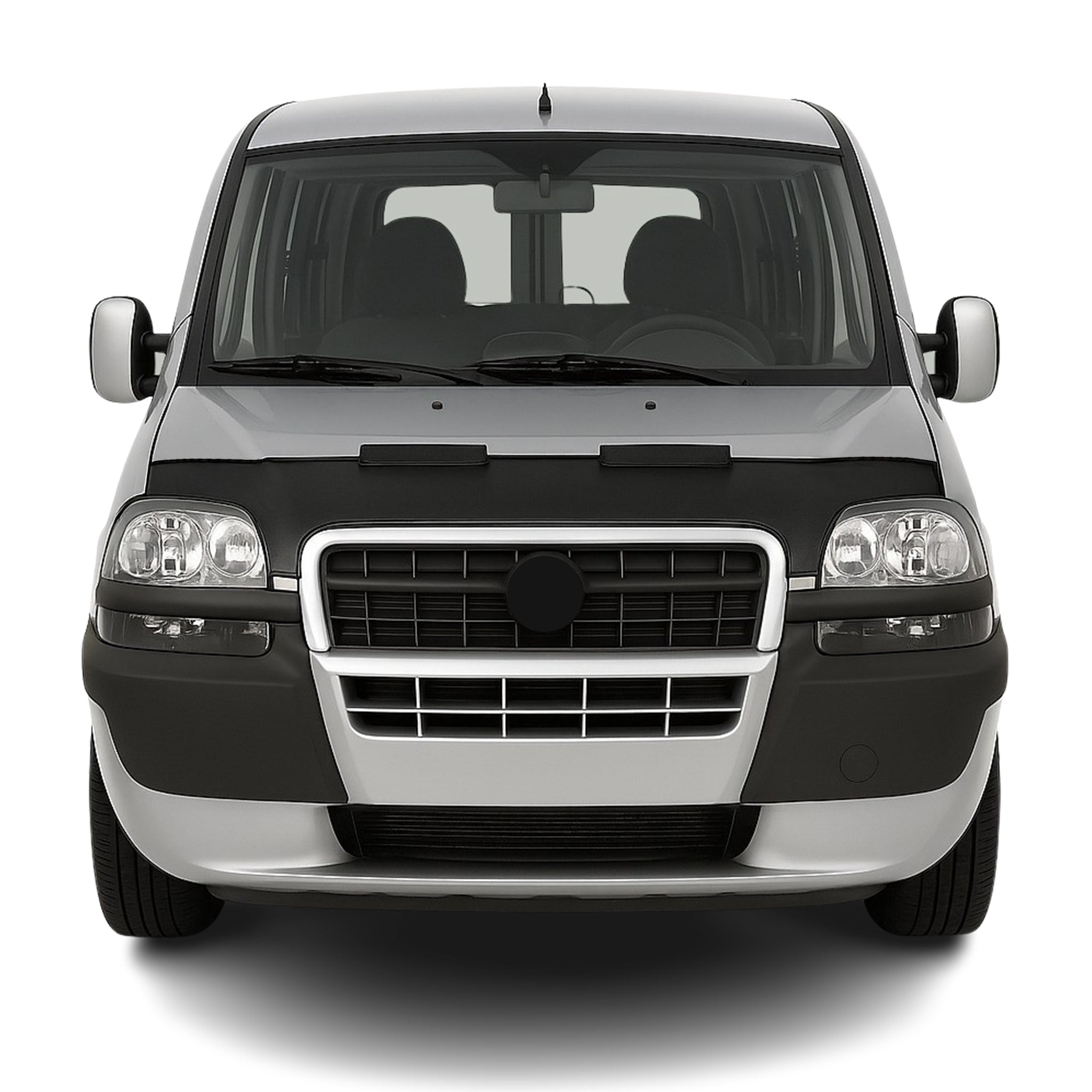 Haubenbra Steinschlagschutz Bonnet Bra für Fiat Doblo 2000-2006 Schwarz Halb