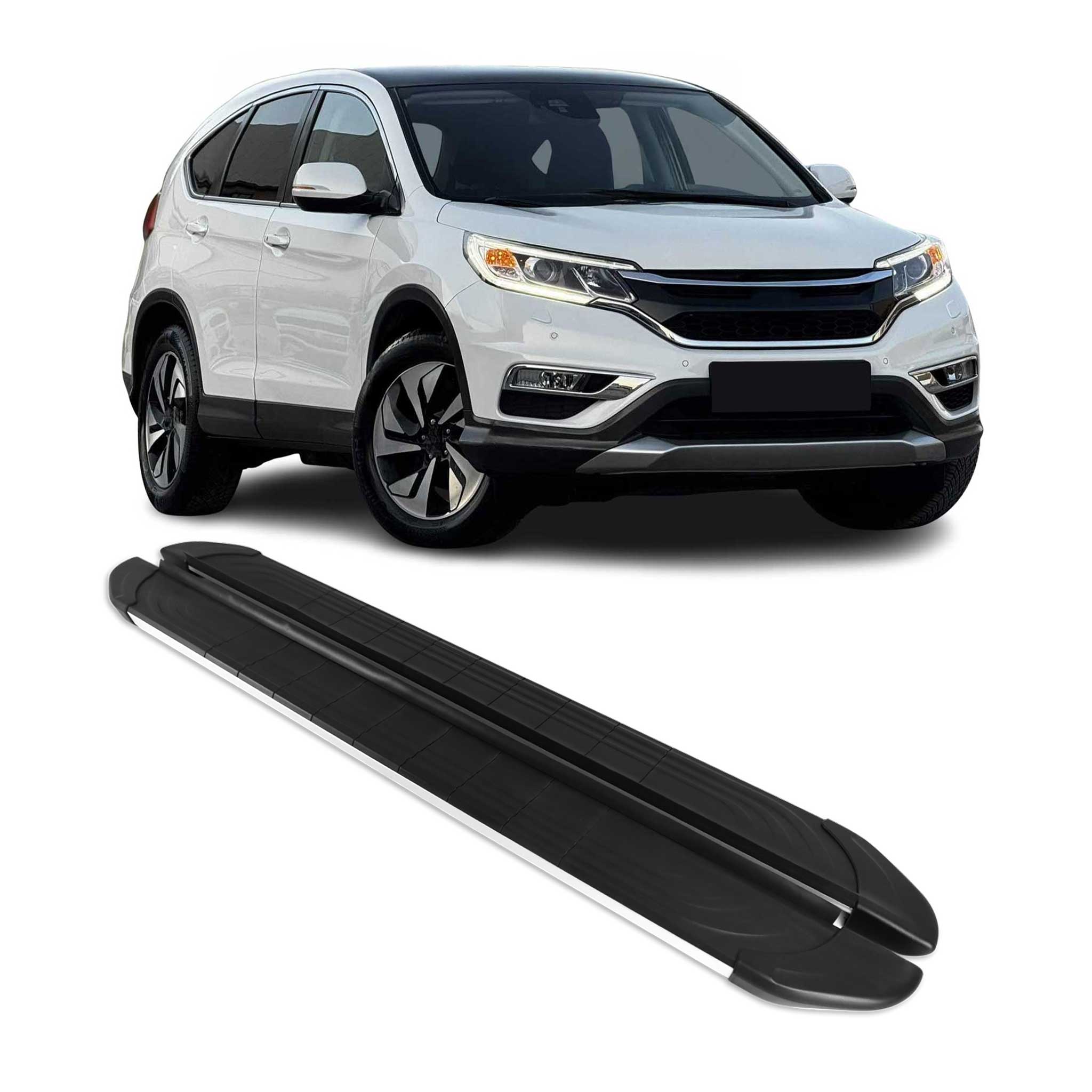 Trittbretter Seitenschweller für Honda CR-V 2013-2018 Aluminium Schwarz Silber