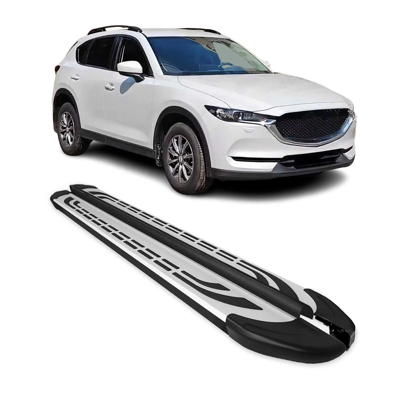 Trittbretter Seitenschweller Seitenbretter für Mazda CX-5 2016-2025 Alu Schwarz