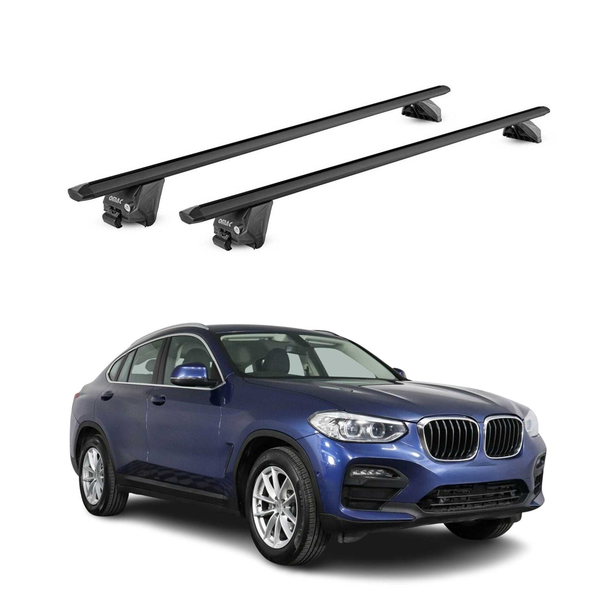 Dachträger Grundtäger für BMW X4 F26 G02 2014-2025 100kg Alu Schwarz 2x ABE