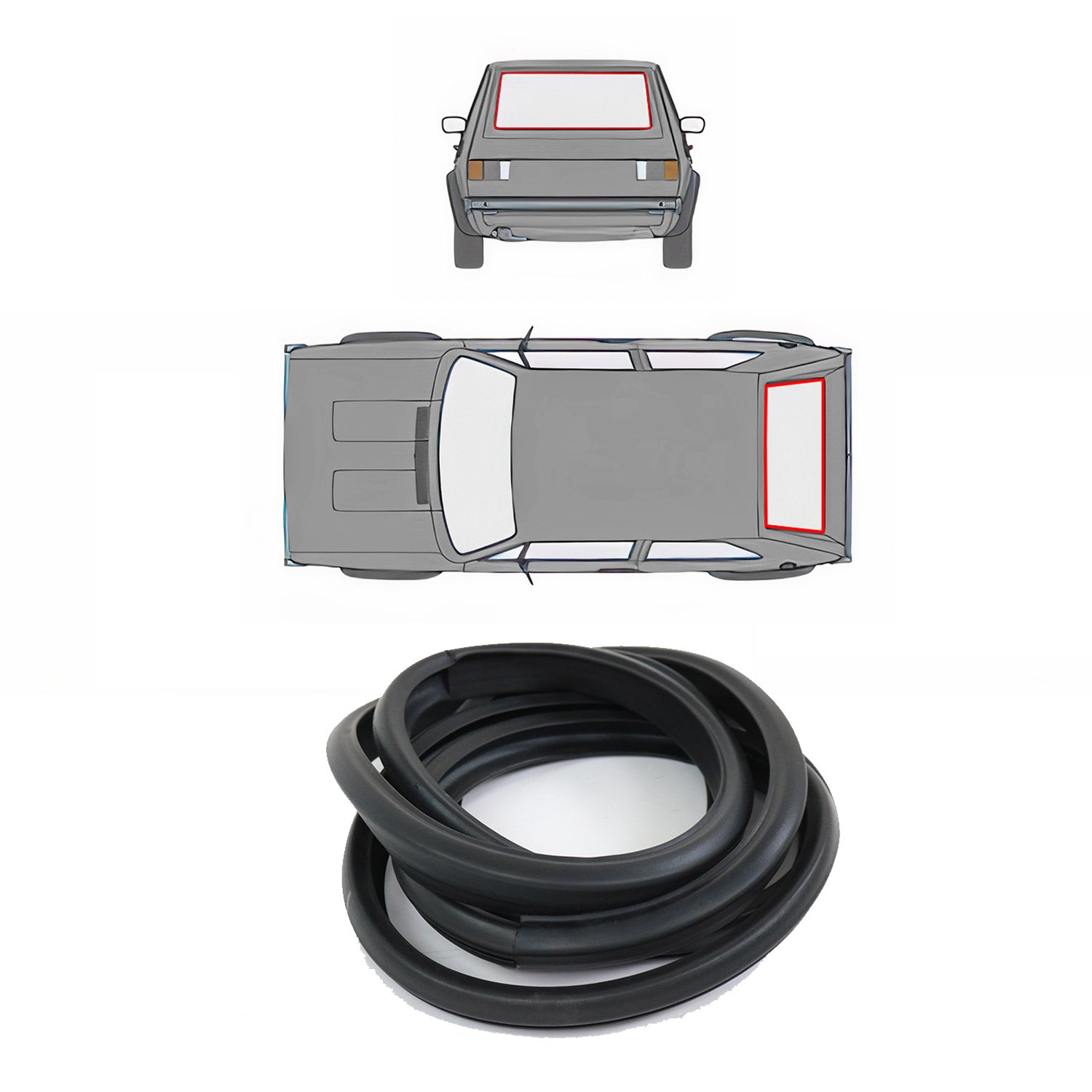 Auto Türdichtung Gummidichtung Kantenschutz für VW Golf 1974-1983 Gummi