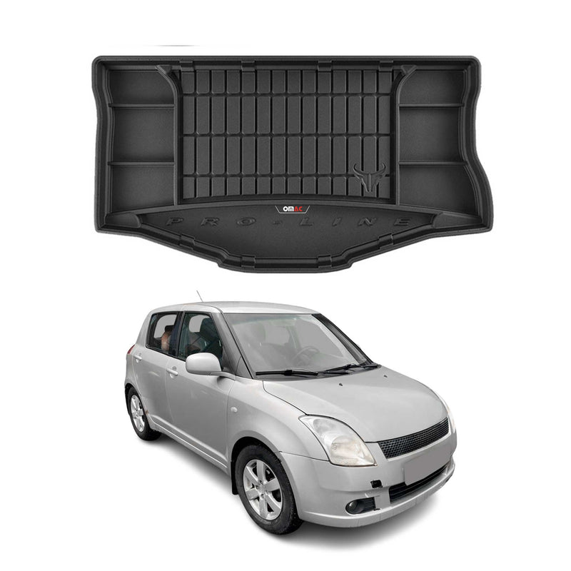 OMAC Gummi Kofferraumwanne für Suzuki Swift 2005-2010 TPE Laderaumwanne Schwarz