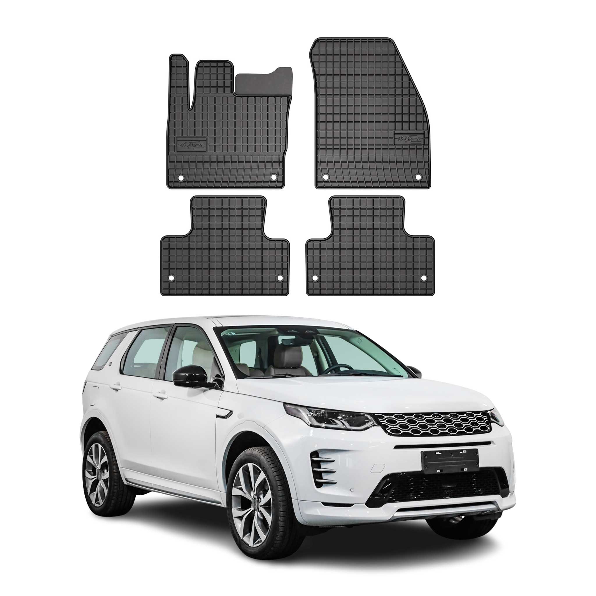 OMAC Gummi Fußmatten für Land Rover Discovery Sport 2015-2026 Matten Schwarz 4x