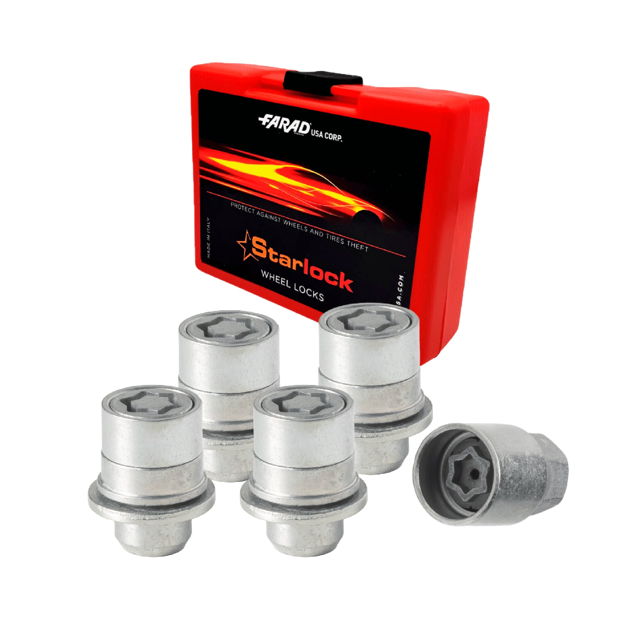 Radschloss Satz für Toyota Land Cruiser V8 / LC300 ab 2008 Silber 4tlg M14X1.5