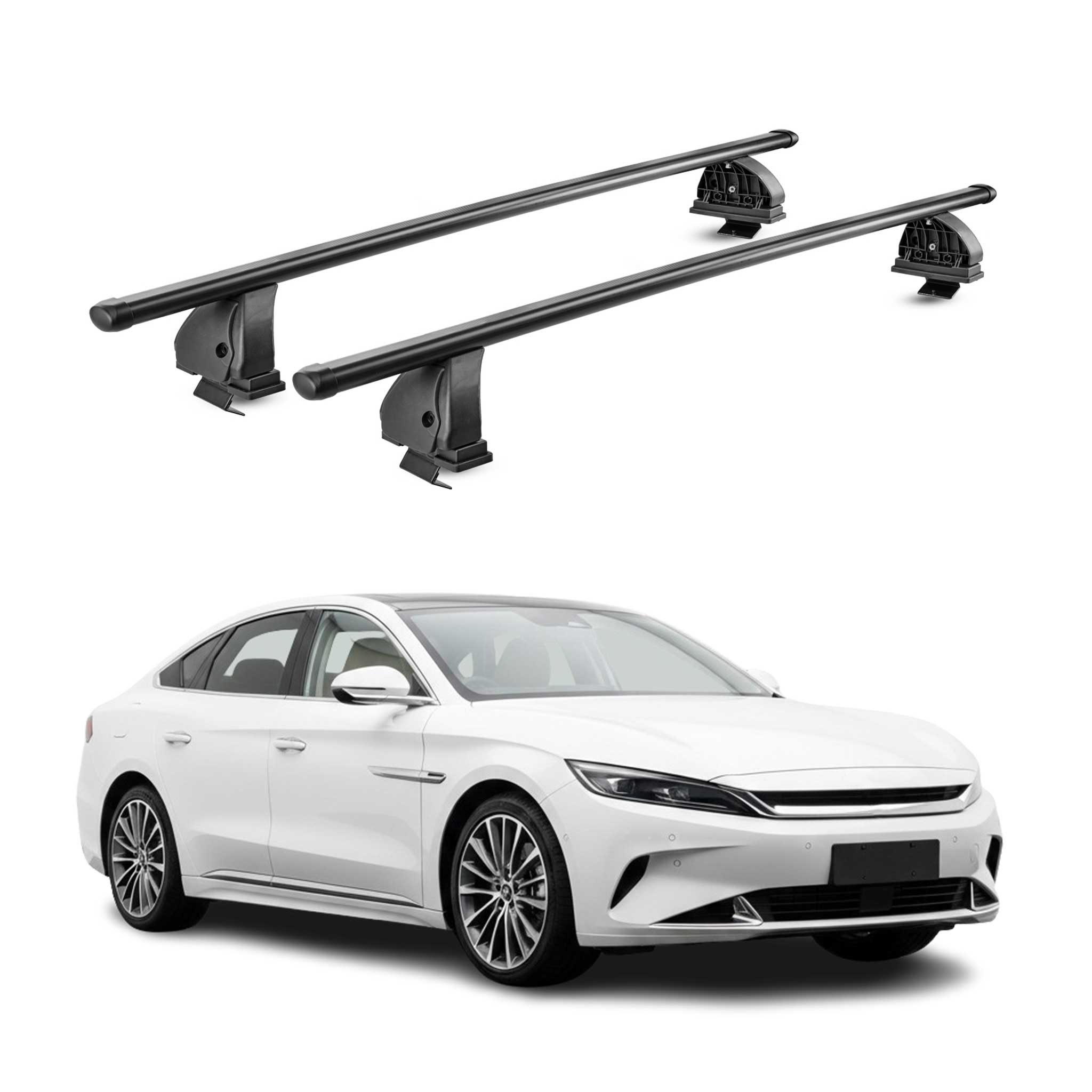 Stahl Dachträger für BYD Han 2023-2026 TÜV Abschließbar 75 kg 2tlg Schwarz