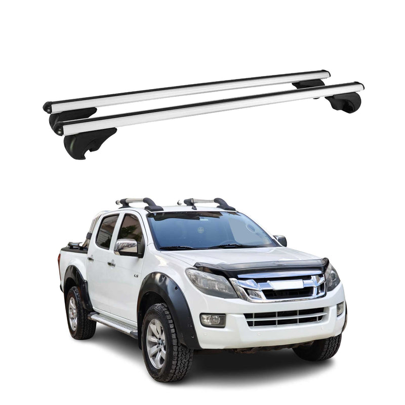 Dachträger Grundtäger für Isuzu D-Max 2012-2025 75kg Aluminium Silber 2 tlg